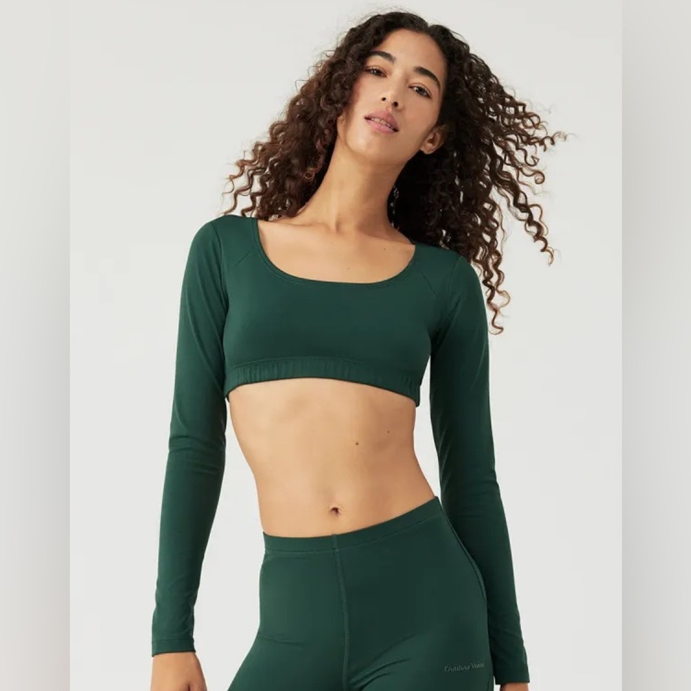 NWT Outdoor Voices Sculpt Long Sleeve Crop Top - Size M